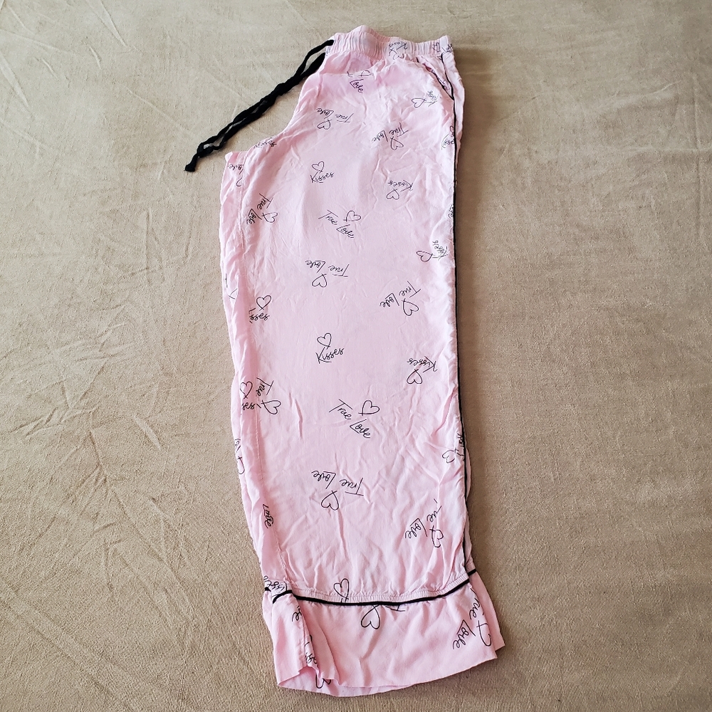 Jenni Pink Love Lightweight Pajama Pants Large - Picture 3 of 4